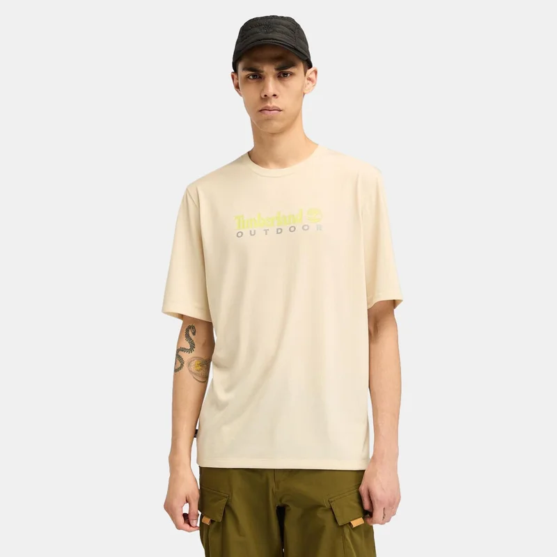 تمبرلاند تيشيرت رجالي للحماية من الأشعة فوق البنفسجية بطبعة خارجية